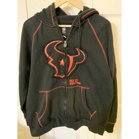 NFL Pro Line Men's Sz M Houston Texans Full‎ Zip Heavy Hoodie Football - Picture 3 of 8